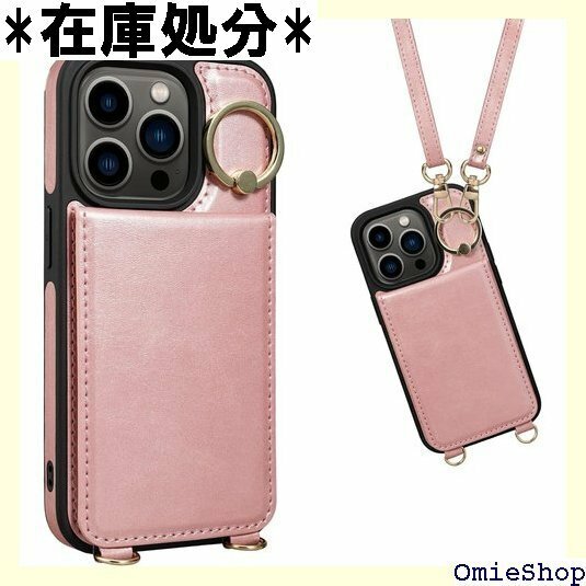 iPhone 14 Pro ケース 背面 手帳型 カー カード収納 写真入りポケット 6.1inch対応 ピンク 370