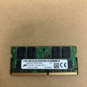 O158 Micron Note PC memory 16GB 2Rx8 PC4-2400T 1 sheets operation verification goods 