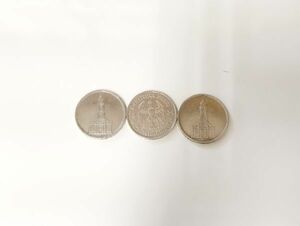 R+/ 古銭 貨幣 ナチスドイツ 5ライヒスマルク 銀貨 ポツダム教会 1934-1935 3枚セット 重さ 約42g / NY-1595