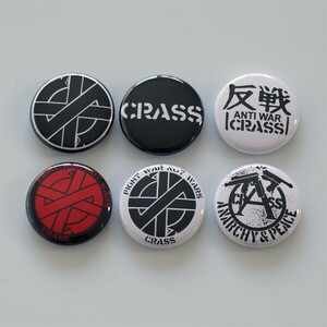 CRASS バッジ / punk hardcore crust discharge gauze undercover amebix chaos uk conflict anarchoクラスト アンダーカバー Tシャツ7b