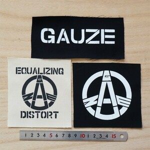 GAUZE cloth patch / punk hardcore crust crass discharge disclose gism lip cream the comes execute zouo crust T-shirt 4r