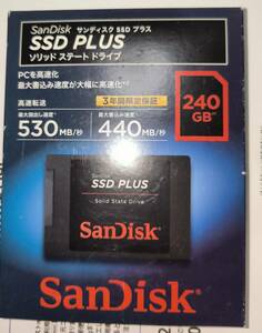 *1 jpy start * new goods unused * free shipping *SanDisk 240GB 2.5 -inch SSD PLUS SATA 7mm SDSSDA-240G-J26