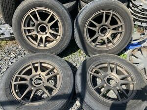 KOSEI DIREZZA ディレッツァ 日本製 14インチ 6J 4H PCD100 +38 ダンロップ 185/65R14 16年製 4本