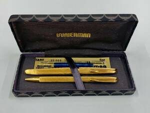 IY68168H fountain pen WATERMAN/ Waterman pen .18K 750 writing implements stationery retro Gold box equipped writing brush chronicle × present condition goods 