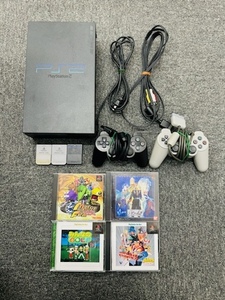 IYS5/4・1R 1円スタート ゲーム機 PS2 プレイステーション2 プレステ SCPH-30000 動作未確認 コントローラー2台 おまけでソフト4本付き 