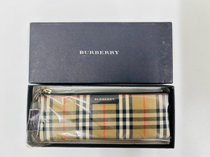 IYS68354R BURBERRY バーバリー チェック柄 ペンケース ペンポーチ ブラウン系 箱付き