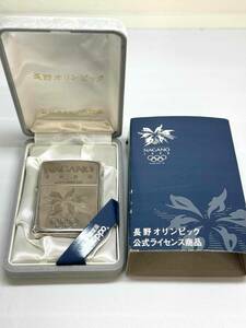F3171N ZIPPO Nagano Olympic Zippo silver oil lighter lighter smoking . present condition goods 