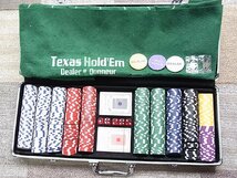 Texas Hold'emテキサス・ホ－ルデム◆カ－ドゲ－ム　カジノ用品：トランプ２組未開封品：アルミケ－ス入り総重量6．9㌔：ケ－スサイズ570_画像10