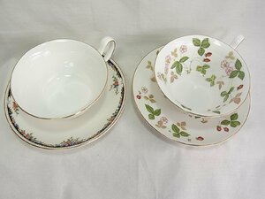 WEDGWOOD ウェッジウッド Bone China MADE ID IN GRAND ソサ－&紅茶カップ：サイズ口径10.5cm：2客新品では御座いませんが綺麗良い状態