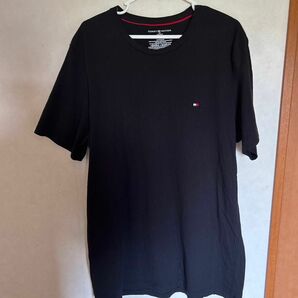 トミーヒルフィガー Tシャツ 半袖Tシャツ 黒 ブラック XL