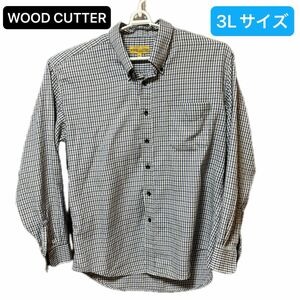 WOOD CUTTER 長袖チェック柄シャツ メンズ 3Lサイズ ボタンダウン