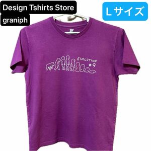 デザインTシャツストア グラニフ 半袖Tシャツ メンズ Lサイズ パープル系