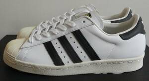 ほぼ新品 スーパースター 80s 2016年製 JP26.0cm 白×黒 G61070 生産終了 金ベロ 天然皮革 adidas superstar SS 80s ホワイト×ブラック