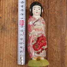 【現状品】花　女性　土人形 焼物 陶器 民芸品 郷土玩具 お土産 泥人形 骨董品 人形 昭和レトロ ビンテージ インテリア 管理1_画像6