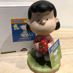 箱・タグ付き　デッドストック　ルーシー　ガーデンオーナメント　加藤工芸　スヌーピー　Snoopy　ピーナッツ　雑貨　陶器　置物　管理1・4