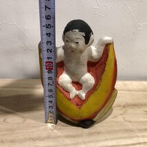 【現状品】 桃太郎　焼物 陶器 民芸品 郷土玩具 お土産 泥人形 骨董品 人形 昭和レトロ ビンテージ インテリア 管理1_画像6