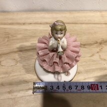 笛　レース人形　楽器　演奏 女性 人形 フィギュリン 焼物 陶器 磁器 雑貨 インテリア 置物　アンティーク　ビンテージ 管理001_画像8