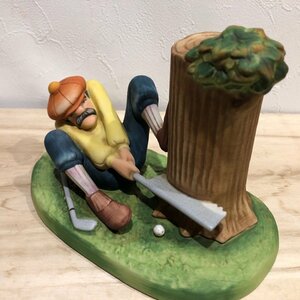 ゴルフ　日本　人形　フィギュリン　焼物　陶器　磁器　ノリタケ　ＮＴ　雑貨　インテリア　置物　アンティーク　ビンテージ 管理001