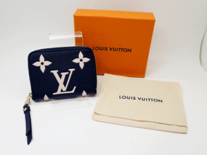 【新品】ルイ・ヴィトン LOUIS VUITTON ジッピー・コインパース モノグラム アンプラント ネイビー ブルー / クレーム M83606