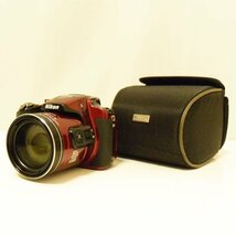 1円～ Nikon ニコン デジタルカメラ COOLPIX P610 光学60倍ズーム 赤 中古 美品 クールピクス デジカメ ケース付 動作確認済 送料無料！_画像1