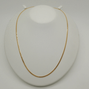 [ new goods ] flat necklace W6 surface double 50cm 10g( real weight 10.3g) K18YG structure . department official certification stamp yellow gold ki partition necklace free shipping 