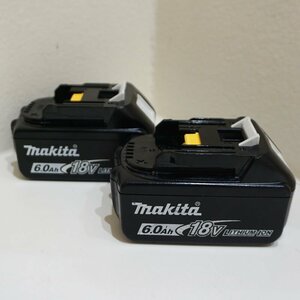 1 иен ~ makita Makita батарея BL1860B DC18V 6.0Ah 108Wh 2 шт lithium ион б/у рабочее состояние подтверждено бесплатная доставка!