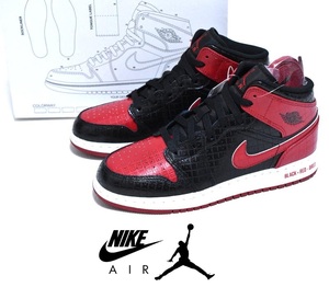 【送料無料】新品 NIKE AIR JORDAN 1 MID GS "Bred" 25cm DM9650-001 エアジョーダン1 ミッド "ブレッド"