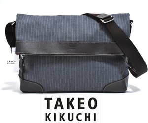 【定価2万2000円】新品 TAKEO KIKUCHI タケオキクチ ''セカンド'' ショルダーバッグ 707102 A4サイズ対応 IKETEI イケテイ