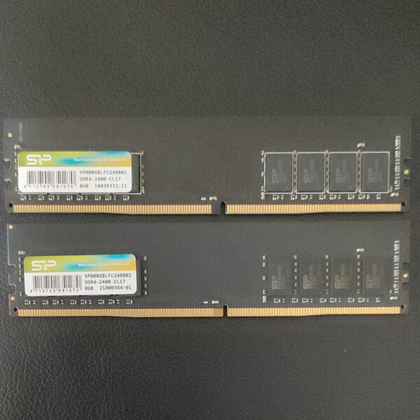 メモリ 8GB×2 デスクトップ用 DDR4-2400 PC4-19200 シリコンパワー 288ピン