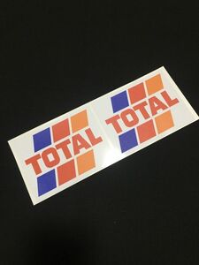 ルマン公式メーカー製 TOTAL (old style)ステッカー トタル ２枚set フォーミュラ F1 WRC ラリー 耐久レース ルノー シトロエン プジョー