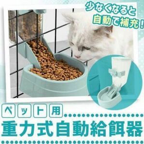 重力式 自動給餌器 ペット ケージ えさ ペット給水器 猫 ねこ 犬 いぬ