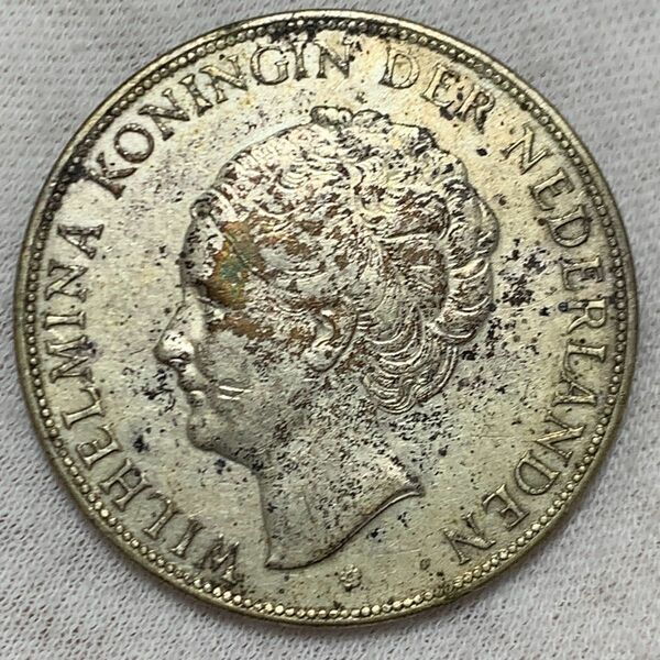 1931年　オランダ　2 1/2グルデン銀貨