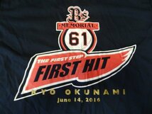 Bs！珍レア！■プロ初打席・初ヒット 記念T！【ORIX/オリックス・バファローズ！『檻の4番！奥浪 鏡！』】Tシャツ！/Lサイズ_画像3