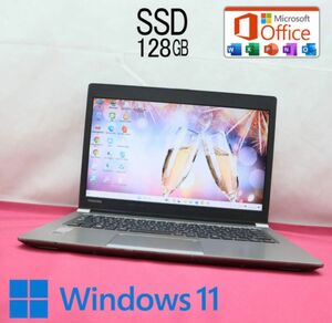 ★中古東芝パソコンSSD128GB★R634/K i3-4010U Win11 Office ノートPC139 ジャック品