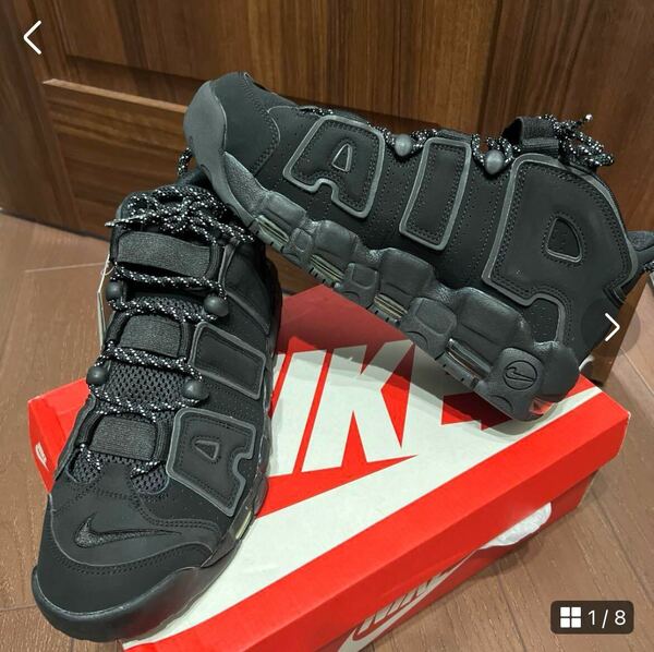 NIKE MORE UPTEMPO モアテン　トリプルブラックスニーカー 