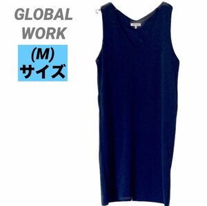 GLOBAL WORK グローバルワーク　レディース　ワンピース　ネイビー　Mサイズ　 ノースリーブ ロングワンピース