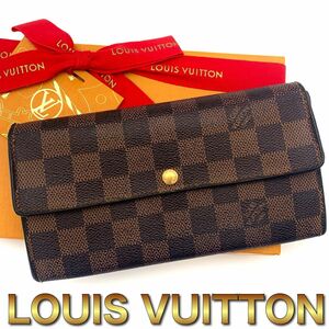 LOUIS VUITTON ルイヴィトン ダミエ ポルトフォイユ サラ 長財布 E07