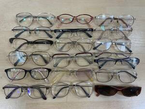 【2345】ジャンク品 眼鏡まとめ メガネ めがね サングラス 19点 中古品 現状品