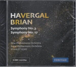 [CD/Heritage]ハヴァーガル・ブライアン(1876-1972):交響曲第3番嬰ハ短調他/S.ポープ&ニュー・フィルハーモニア管弦楽団 1974.1.12他