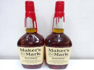 ◆◇【未開栓】 メーカーズマーク レッドトップ 2本 計2000ml Maker`s Mark BOURBON WHISKY 1000ml 45％◇◆