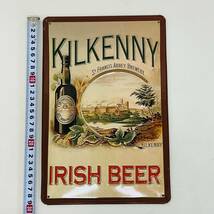 世界のお酒 3Dパブサイン（KILKENNY IRISH BEER） ビール インテリア アメリカン雑貨 サインプレート ティンサインボード 看板_画像1