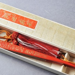 ●昭和レトロ 筥迫 はこせこ 扇子 日本刺繍 鶴 松 アンティークの画像9