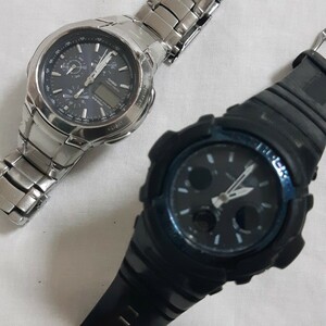 カシオ CASIO Gショック G-SHOCK wavecaptor AWG-M100A 5230 タフソーラー WVA-500J 電波時計 ジャンク