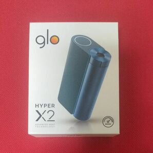 【新品未使用品】送料無料：開封後発送 電子タバコ glo HYPER X2 メタルブルー グロー ハイパー エックスツー
