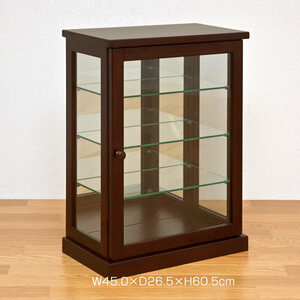  стекло шкаф 4 уровень ширина 45cm полка витрины кейс для коллекции задняя сторона Mira - из дерева темно-коричневый витрина магазин инвентарь 5434 бесплатная доставка 
