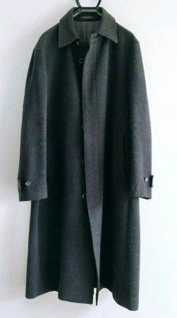 テットオム ロングステンカラーコート L 厚手 古着 美品 高品質 ウール