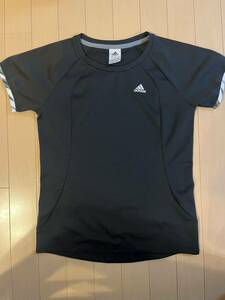 【used】アディダス　adidas Tシャツ 半袖 Lサイズ　ブラック スポーツウェア 