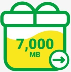 mineo マイネオ パケットギフト 約7GB 7000MB 匿名 迅速対応 数量限定