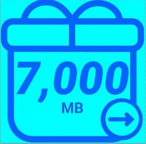 mineo マイネオ パケットギフト 約7GB 7000MB 匿名迅速対応