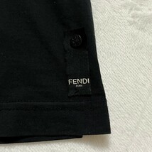 美品 フェンディ【人気モデル】FENDI 半袖 Tシャツ カットソー トップス ズッカ スパンコール FF ブラック メンズ サイズS_画像7